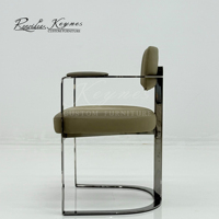 Chaise de salle à manger en tissu pour la maison, design italien, mobilier d'hôtel de luxe, chaise de restaurant avec structure métallique, vente en gros par Keynes