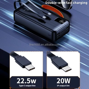 ธนาคารพลังงานชาร์จเร็ว <span class=keywords><strong>40000</strong></span> mAh 22.5W PD + QC3.0 พร้อมเธรดคู่ 40000mAh แหล่งจ่ายไฟธนาคารพลังงานแบบพกพา - Product Image 6