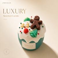 Vela Aromática de Almizcle Blanco Navideño con Diseño de Muñeco de Nieve de Jengibre para Regalo Navideño, Venta al por Menor, Marca Privada, OEM, Pedido Personalizado
