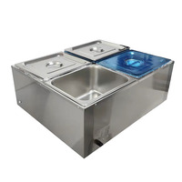 Elektrische 4 Töpfe Schokoladen schmelze Maschine Buffet Suppe Essen wärmer Heizung Bain Marie für Restaurant
