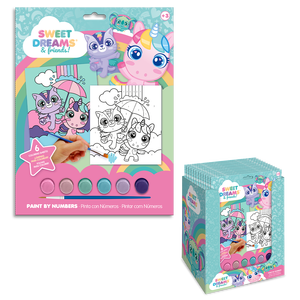 Set di acquerelli per dipingere con i numeri Sweet Dreams Friends - Product Image 1