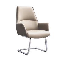Chaise de bureau confortable pour le travail sédentaire, en cuir, avec accoudoirs intégrés, idéale pour la maison et les salles de conférence