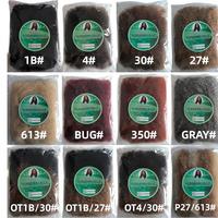 Extensions de tresses en vrac pour cheveux afro crépus, type protéine, couleurs ombrées variées, pour mini-tresses, dreadlocks et réparation de tresses