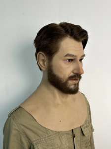 Masque facial réaliste personnalisable en silicone <span class=keywords><strong>pour</strong></span> <span class=keywords><strong>maquillage</strong></span> de fête, style Hollywood, avec cheveux et barbe, <span class=keywords><strong>pour</strong></span> événements spéciaux - Product Image 2