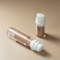Flacon pompe sans air en plastique pour lotion, sérum blanc de luxe, 10 ml, 20 ml, 30 ml, flacon en plastique, flacon pour lotion