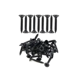 Made in China Fine Thread 3.5x25 Gypsum Particle Board Black Phosphate Bugle Head Drywall Screw For India Market
