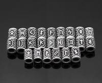 Perles de barbe en alliage de Zinc, vente en gros d'usine, métal Bronze Antique Rune nordique, style Viking, breloque, vente en gros,