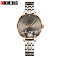 Montre à quartz CURREN 9068 pour femme, aiguilles lumineuses, mode, affaires, sport, 35 mm, alliage, luxe, acier inoxydable, calendrier