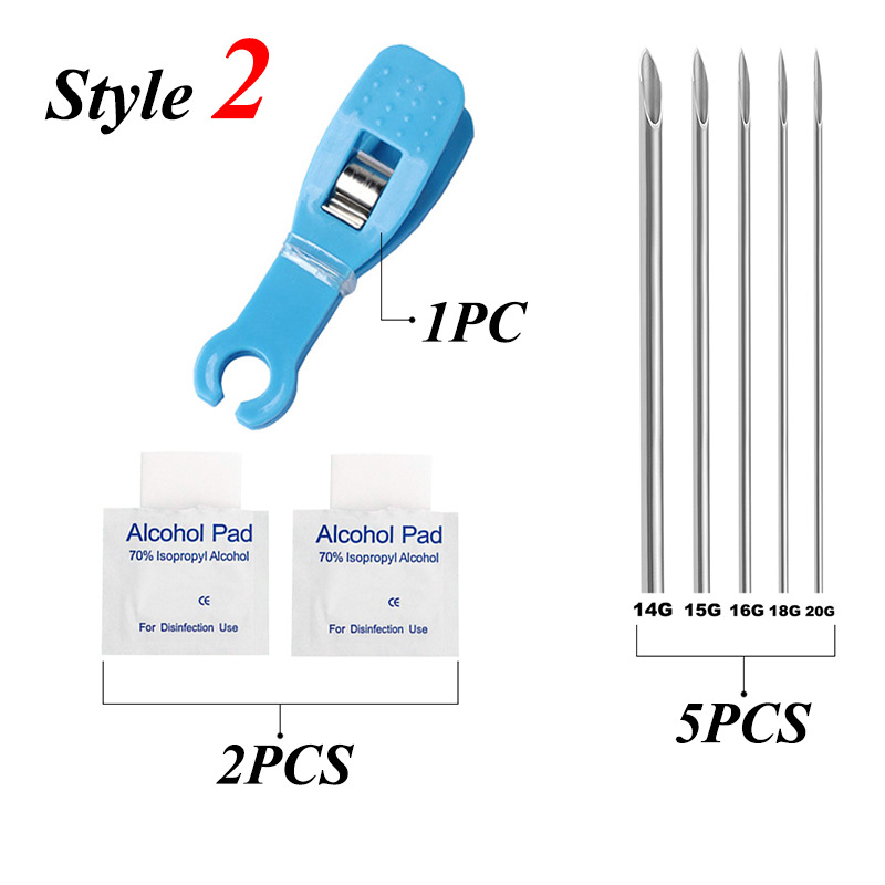 Round mouth +5 needles +2 alcohol cotton pads