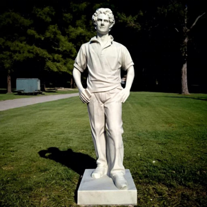 Statua Scultura Europea di Carlo Acutis in Marmo Benedetto a Grandezza Naturale Personalizzata per Chiese Parocchiali e Cappelle Giovanili - Product Image 2