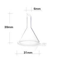 Mini entonnoir en plastique transparent, ouverture de 31 mm, petit entonnoir pour le remplissage de flacons de parfum, cosmétiques, liquides, entonnoir de voyage pour distribution