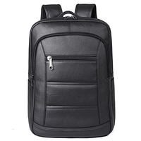 Mochila Duradera Vintage de PU para Portátil, con Múltiples Compartimentos, Impermeable, para Negocios, Viajes, Escuela, Unisex