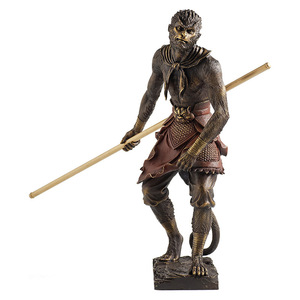 Ornements de personnage du Roi Singe Black Myth Wukong, cadre <span class=keywords><strong>antique</strong></span> en cuivre, artisanat, cadeau de mariage, pour bureau ou meuble TV - Product Image 4