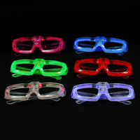 Lunettes de fête LED en gros, pas chères, pour enfants, jouets lumineux, cadeaux promotionnels, lunettes de fête clignotantes, jouets lumineux LED, cadeaux promotionnels