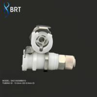 Raccord rapide à barbillon pour tuyau BRT en plastique 1/8 1/4 5/16 3/8, à montage sur panneau, pour connexion rapide de tuyaux