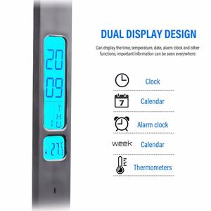 Lámpara LED de escritorio para lectura, 10W, carga inalámbrica para teléfono móvil con pantalla, reloj, fecha, despertador, regulable, protección ocular, oficina, estudio - Product Image 6