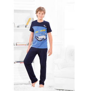 2023 nouveauté enfants coupe ajustée col rond manches courtes imprimé t-shirt et pantalon avec le meilleur prix de l'usine du Bangladesh - Product Image 4