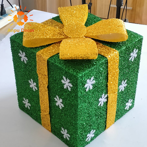 ANPU <span class=keywords><strong>2022</strong></span> Vente Flash : Boîtes Cadeaux Lumineuses d'Extérieur 3 Pièces avec Mini Guirlandes Pré-Éclairées pour Décorations de <span class=keywords><strong>Noël</strong></span>, Fêtes et Jardins - Product Image 3