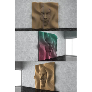 20 Años de Experiencia en la Fabricación de Arte Mural Paramétrico Decorativo de <span class=keywords><strong>Madera</strong></span> 3D <span class=keywords><strong>para</strong></span> Recepción de Oficina, Diseño Personalizado con Logotipo - Product Image 5