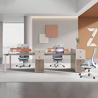 Meubles de bureau modernes modulaires personnalisés en blanc, table de bureau, poste de travail pour 2, 4, 6, 8 personnes avec tiroirs