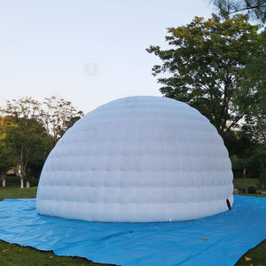 Tente dôme igloo gonflable portable d'extérieur avec éclairage LED, <span class=keywords><strong>2</strong></span> fenêtres, imperméable, durable, installation facile pour fêtes et mariages - Product Image 2