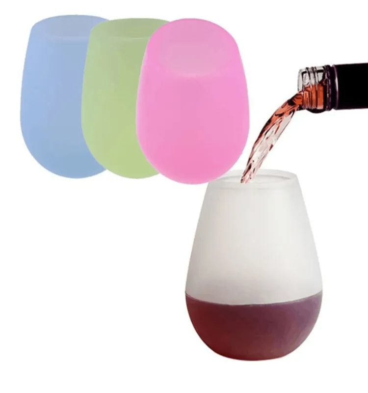 Verre à vin pliable de qualité alimentaire pour voyage en plein air, portable, résistant aux chutes