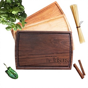Planche à découper en bois durable faite à la main avec poignée, épaisseur 1,5 cm, compatible lave-vaisselle, pour la préparation des aliments en cuisine - Product Image 6