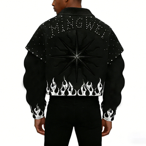 Produttore di Giacche <span class=keywords><strong>in</strong></span> <span class=keywords><strong>Jeans</strong></span> MINGWEI, Giacche <span class=keywords><strong>in</strong></span> Denim con Strass Personalizzate per <span class=keywords><strong>Uomo</strong></span>, Moda Invernale - Product Image 2