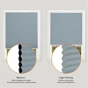 Professional Cordless Design Silver Honeycomb Blinds Fabric Water Proof Cellular Shades Parts