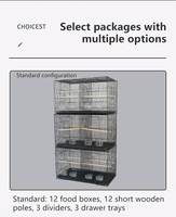 Vente en gros de cage à oiseaux en matériau inoxydable de grande taille cage pour perroquet H0Qau cage à oiseaux d'élevage en acrylique
