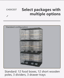 Ingrosso materiale inossidabile di grandi dimensioni gabbia per uccelli grande gabbia pappagallo H0Qau acrilico gabbia per uccelli - Product Image 4