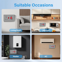 Interrupteurs muraux de fabrication de haute qualité, norme britannique 45A 250V, blanc mat, gris, noir, ultra-mince, pour unité de cuisson, cuisine, maison, prise domestique