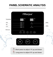 Purificateur d'eau domestique de table OEM en gros, à osmose inverse (RO), UV, chaud et froid