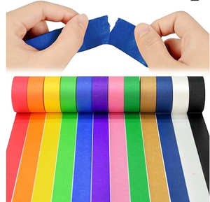 Rubans de masquage colorés en PVC souple, imperméables, à déchirure facile, de tailles personnalisées, pour fournitures scolaires - Product Image 4