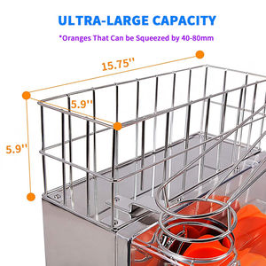Exprimidor de Naranjas Cítricas Eléctrico Comercial East Electric para Restaurantes con Alimentación Automática, 20-23 Naranjas/Minuto, 120W - Product Image 4