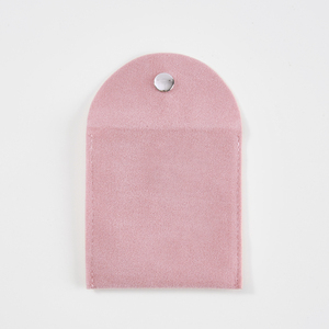 Emballage personnalisé pour bijoux, sac à anneaux en velours avec logo, pochette en microfibre suédée avec insert pour la présentation des boucles d'oreilles - Product Image 6