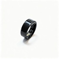 Bague Intelligente en Céramique avec Enregistrement Vocal, Bluetooth 5.2, Étanchéité IP68, Moniteur de Fréquence Cardiaque, SpO2, HRV, Charge Magnétique 18mAh, Suivi d'Activité Physique