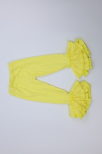 Qingli OEM Custom Factory per l'autunno e la primavera <span class=keywords><strong>pantaloni</strong></span> a zampa di elefante morbidi e comodi da ragazza tinta unita in bambù plissettato - Product Image 3