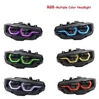 Phares HETOP F32 2012-2020 RGB Série 4, mise à niveau DRL, lentille style Ikon, phare LED pour voiture, accessoires Plug and Play pour BMW