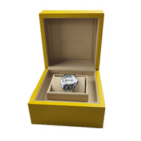 Boîtier de montre élégant en cuir de Breiling jaune simple Boîtes et étuis de montre élégants