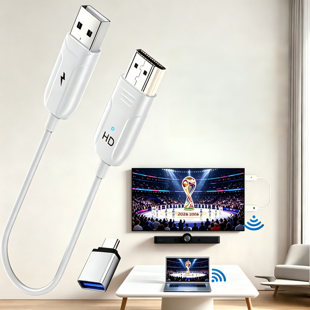 Wireless HDMI Display Adapter Support Airplay Miracast Screen Mirroring Extender Streaming Video Audio to TV Monitor Projector