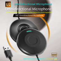 Microphone d'ordinateur USB omnidirectionnel, micro limite Condeser pour l'enregistrement en Streaming et le jeu
