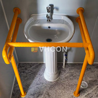 Toilettes portables démontables et accessibles pour personnes à mobilité réduite, cabine publique préfabriquée extérieure