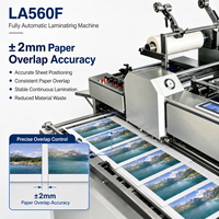 Machine à plastifier le papier LA560F à alimentation automatique à grande vitesse 30 m/min avec chauffage à l'huile