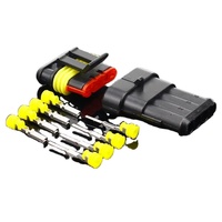 Kit de 2 à 5 ensembles de connecteurs électriques étanches AMP Super Seal à 2, 3, 4, 5 ou 6 broches, 220V, pour usage automobile