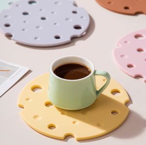 Cheese Design Silicone <b>Trivet</b> Mat for Hot Dishes, Cup Coaster for Kitchen Potholders, Pot Pan Protectors - Product Image 3