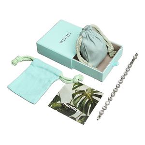 Bolsa con cordón de muselina de algodón WEIMEI, bolsa de regalo de embalaje de joyería con logotipo personalizado - Product Image 1