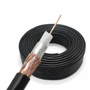Bakır ccs bakır koaksiyel kablo beyaz siyah cctv rgrg59 rg6 koaksiyel kablo