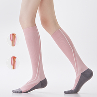 Chaussettes de sport professionnelles en coton peigné bouclette sans couture, à séchage rapide, antidérapantes, pour la course, la corde à sauter et le yoga