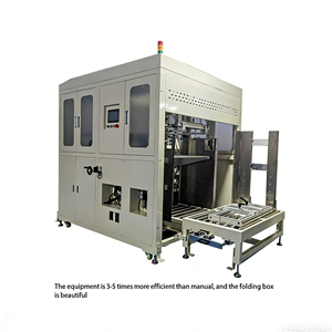 เครื่องพับกล่องกระดาษลูกฟูกอัตโนมัติเต็มรูปแบบสำหรับถาดพิซซ่าแบบกำหนดเอง กล่องสำเร็จรูป กล่องบรรจุภัณฑ์สำหรับเครื่องบิน - Product Image 5